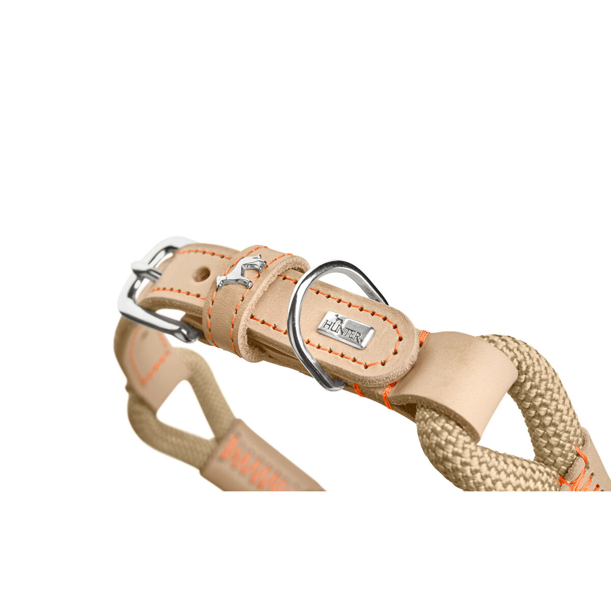 Dog collar Hunter Malia Beige L 50-59 cm